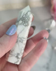 White Howlite Crystal Tower Natural Gemstone Point Obelisk Tower | MEDIUM - Video