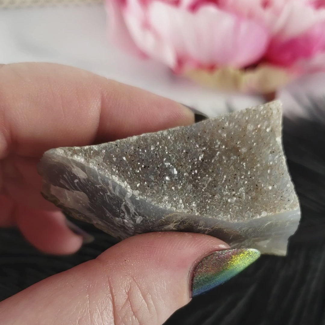 Unique Druzy Agate Crystal Cluster Natural Gemstone | Jiji - 3