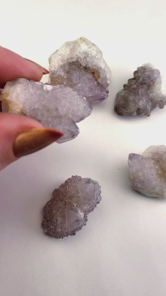 Spirit Cactus Quartz Lavender Amethyst Crystal Natural Druzy Cluster | MINI - Video