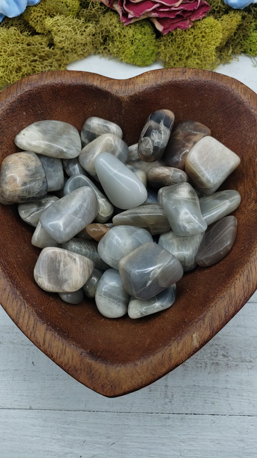Black Moonstone Tumbled Gemstone - Single Stone