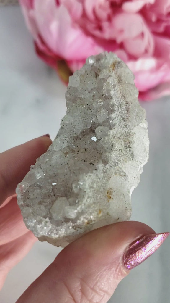 Unique Druzy Quartz Crystal Cluster Natural Gemstone | Wit - 2