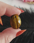 Unique 12.5 Carat Drilled Faceted Tigers Eye Crystal Cabochon Natural High Quality Gemstone | 20mm - 2