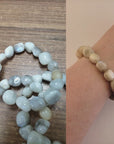 Rainbow Moonstone Crystal Nugget Bead Bracelet - Video