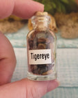 Tigers Eye Natural Crystal Chips Bottle - One Bottle - Video