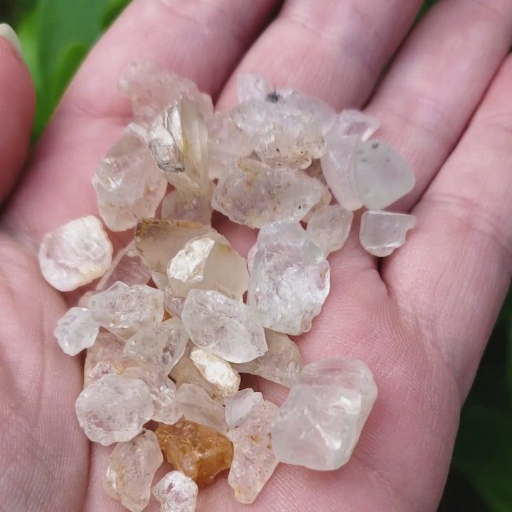 Multi Topaz Raw Crystals Rough Gemstones by the Ounce - Video