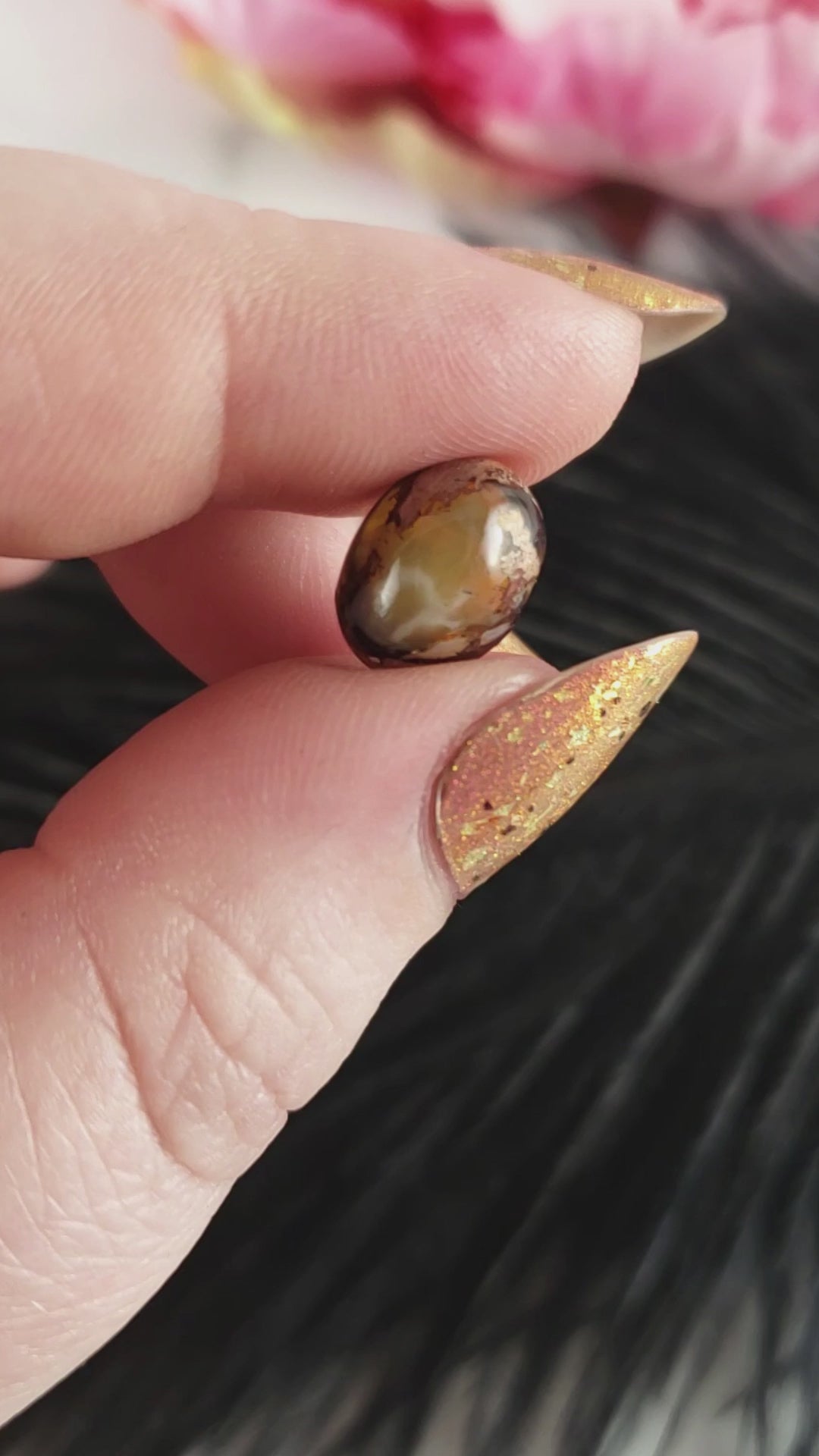 Unique Cantera Opal Stone Crystal Oval Gemstone Natural Gemstone Cabochon | 3.3 Carats - A