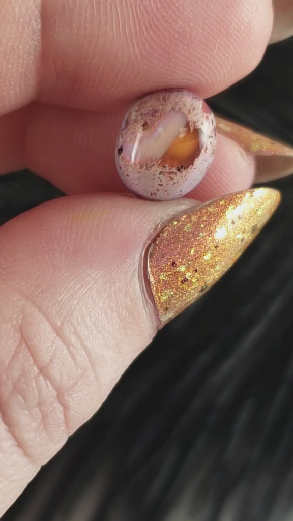 Unique Pink Cantera Opal Stone Crystal Oval Gemstone Natural Gemstone Cabochon | 3 Carats - 2