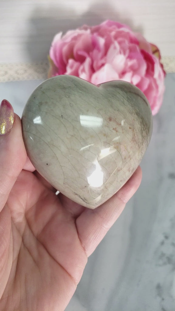 Unique Polychrome Jasper Stone Heart Natural Crystal | 71mm | Jasmine - 4