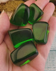 Green Obsidian Manmade Tumbled Stone - One Stone - Video