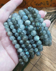 Labradorite Crystal Natural Gemstone 6-8mm Bead Bracelet