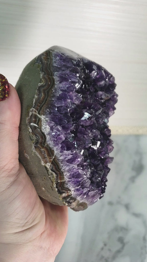 Unique Amethyst Crystal Cluster Natural Gemstone | Valley - 3