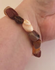 Carnelian Natural Crystal Nugget Stretch Bracelet - Video