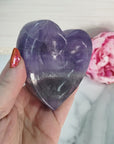 Unique Purple Fluorite Crystal Bowl Natural Gemstone Heart Shaped Bowl | Ntima - 3
