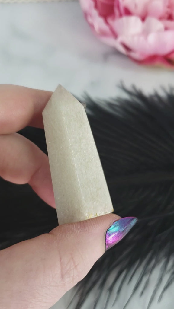 Unique Moonstone Crystal Tower Point High Quality Natural Gemstone Obelisk | Diana - 3