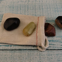 Stress Relief & Peace - Set of Four Tumbled Stones with Pouch - Video