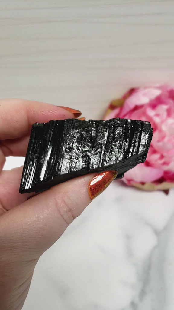 Unique Large Raw Black Tourmaline Crystal Natural Rough Gemstone | Valiant - 3
