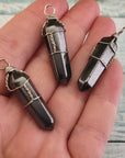 Hematite Crystal Point Wire Wrapped Jewelry Gemstone Pendant - Video