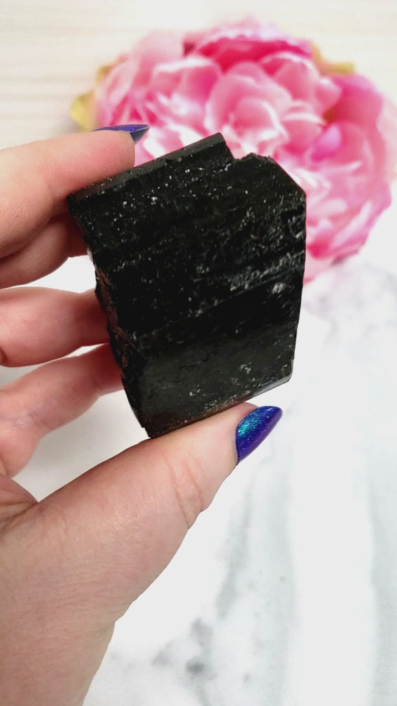 Unique Jumbo Raw Black Tourmaline Crystal Natural Rough Gemstone | Luck - 2