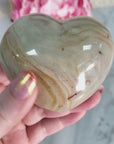 Unique Polychrome Jasper Stone Heart Natural Crystal | 73mm | Annatto - 4