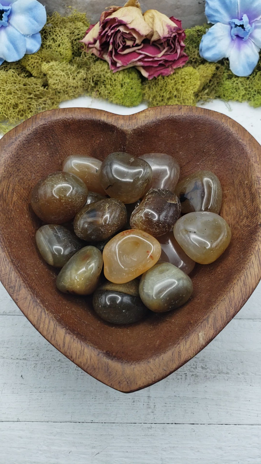 Natural Agate Tumbled Gemstone - One Stone - Warm Natural Earth-Tone