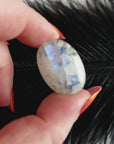 Unique 30 Carat Flashy Rainbow Moonstone Crystal Cabochon Natural High Quality Gemstone | Fable - 5