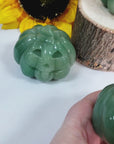 Green Aventurine Crystal Carving Natural Gemstone Jack-O-Lantern | Lucky Pumpkin - 6