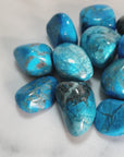Turquenite Blue Howlite Dyed Tumbled Stone - One Stone - Video