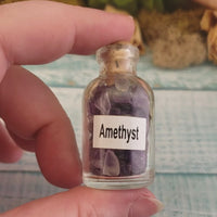 Amethyst Natural Crystal Chips Bottle - One Bottle - Video
