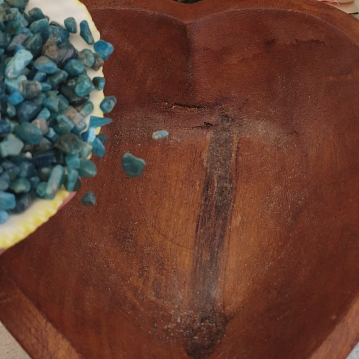 Blue Apatite Natural Crystal Chips - By the Ounce - Video