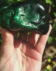 Unique Jumbo Malachite Semi-Polished Freeform - Clasp - Video