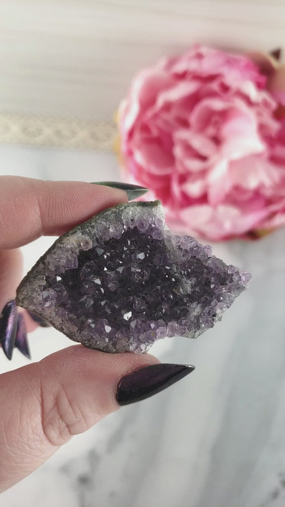 Unique Druzy Amethyst Crystal Cluster Natural Gemstone | Kago - 2