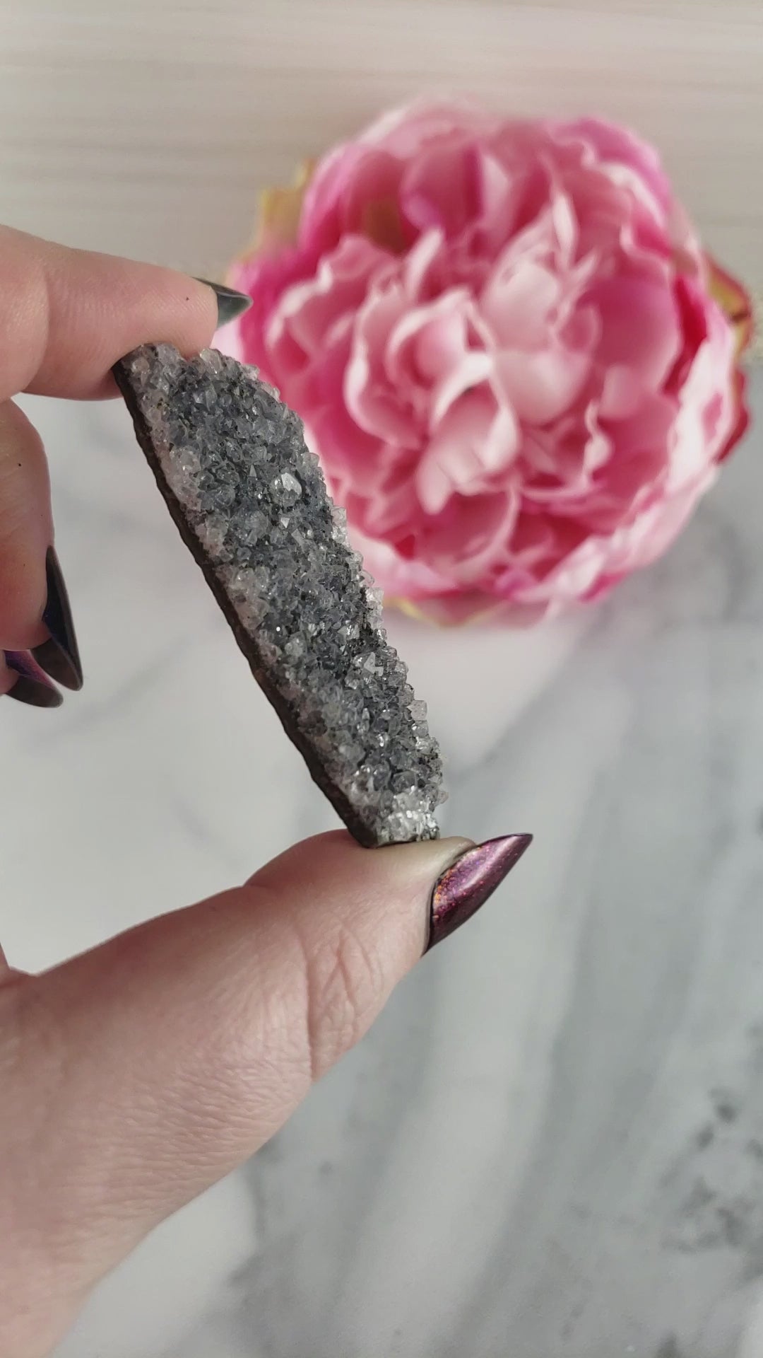 Unique Druzy Included Amethyst Crystal Cluster Natural Gemstone | Gi - 4