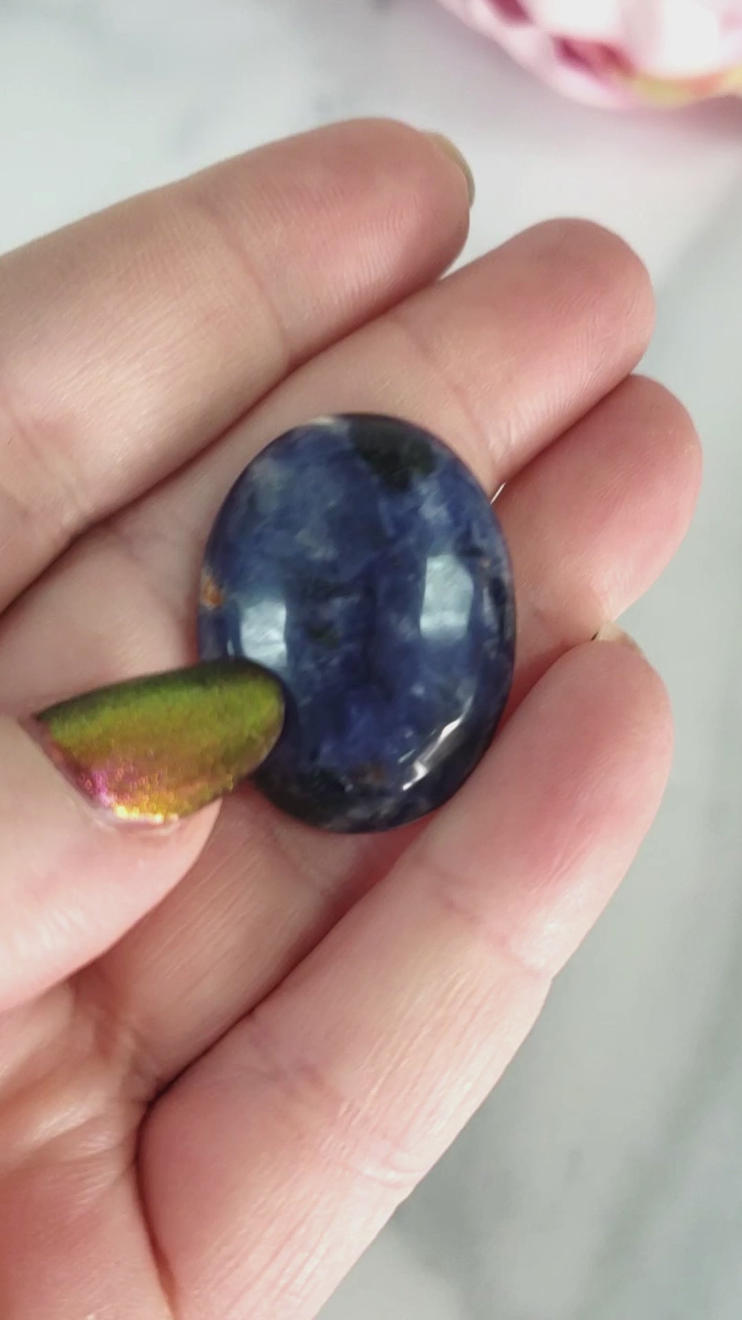 Unique Blue Sodalite Crystal Cabochon Natural Gemstone | Gratiae - 3