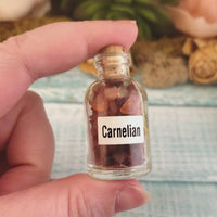 Carnelian Natural Crystal Chips Bottle - One Bottle - Video