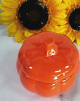 Orange Pumpkin Glass Container with Lid | Halloween Home Decor - Video