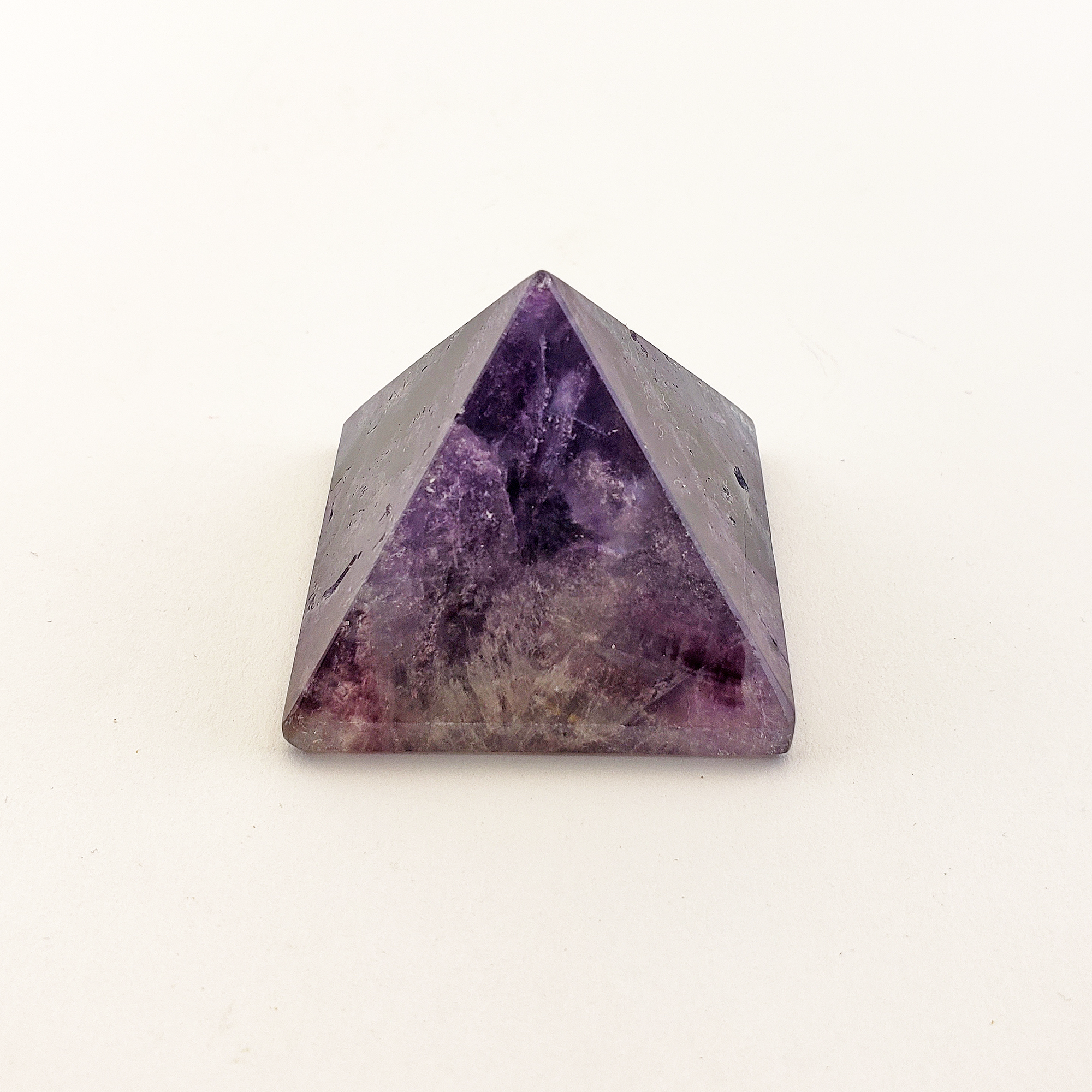 Purple Fluorite Stone Natural Gemstone Crystal Pyramid | 30-35mm - 2