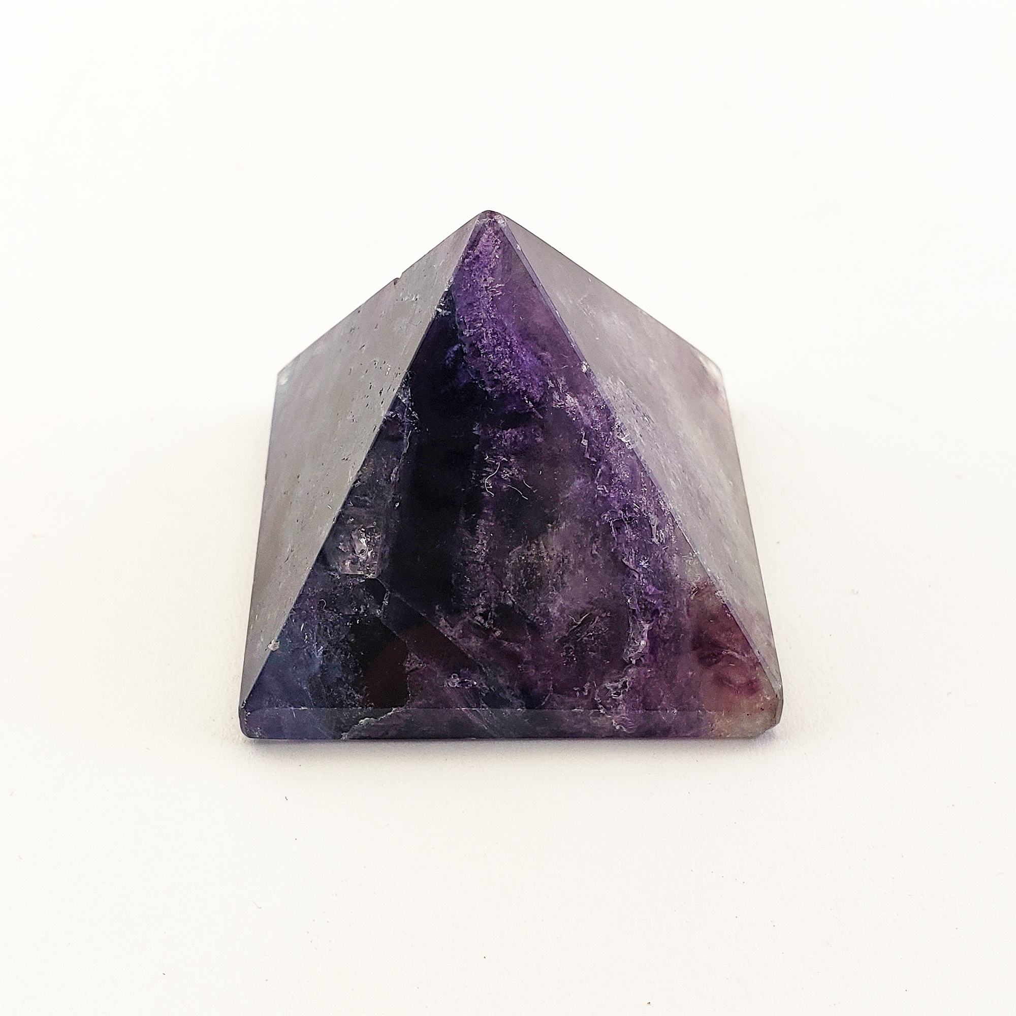 Purple Fluorite Stone Natural Gemstone Crystal Pyramid | 30-35mm