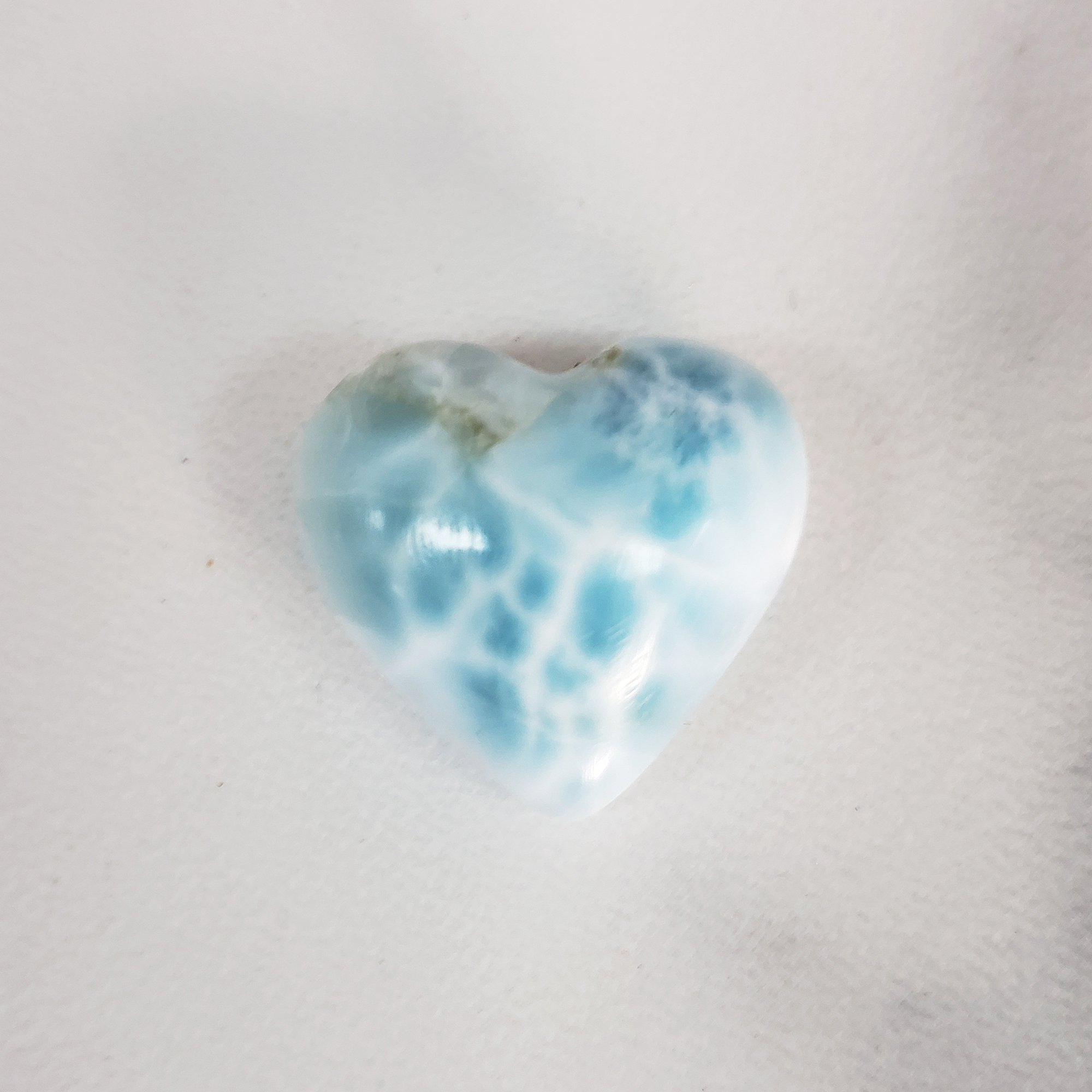 Unique High Quality Larimar Stone Heart Natural Gemstone Cabochon | Raidho - 4