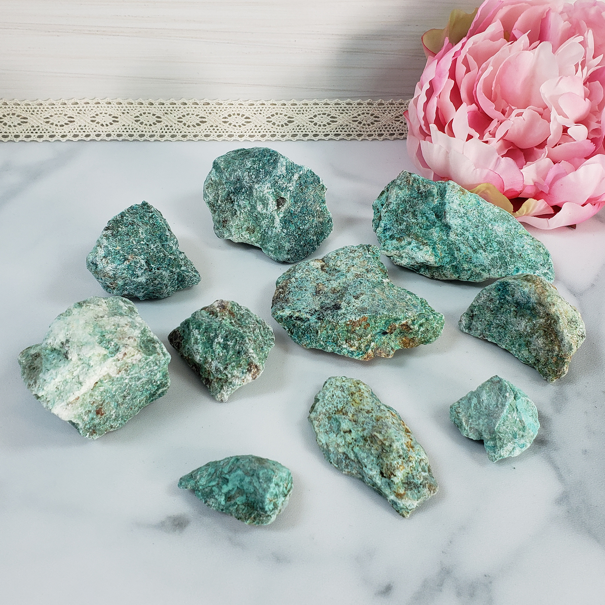 Chrysocolla Stone Natural Raw Rough Gemstone | Multiple Sizes - 3