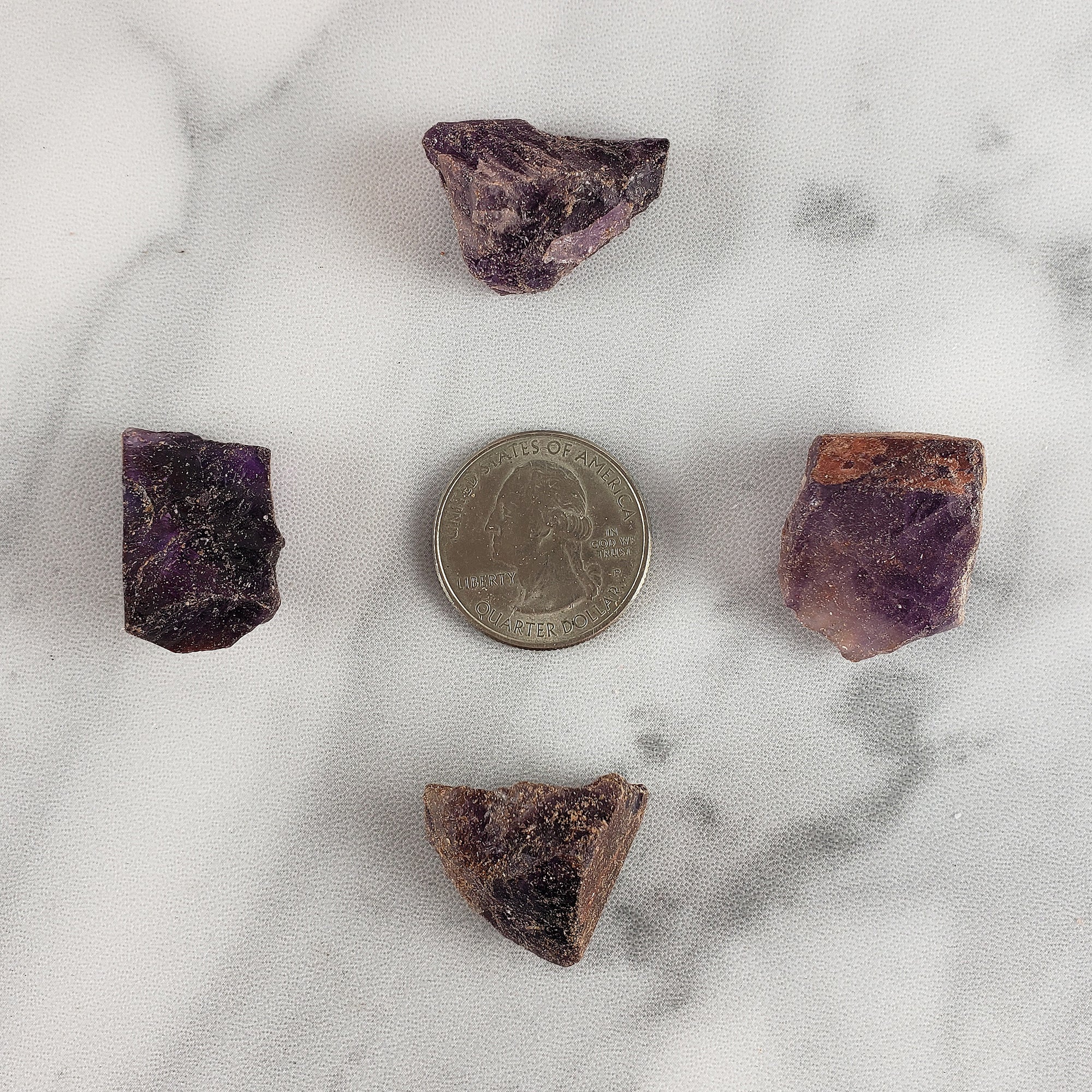 Raw Red Amethyst Crystals Natural Rough Gemstones - 6