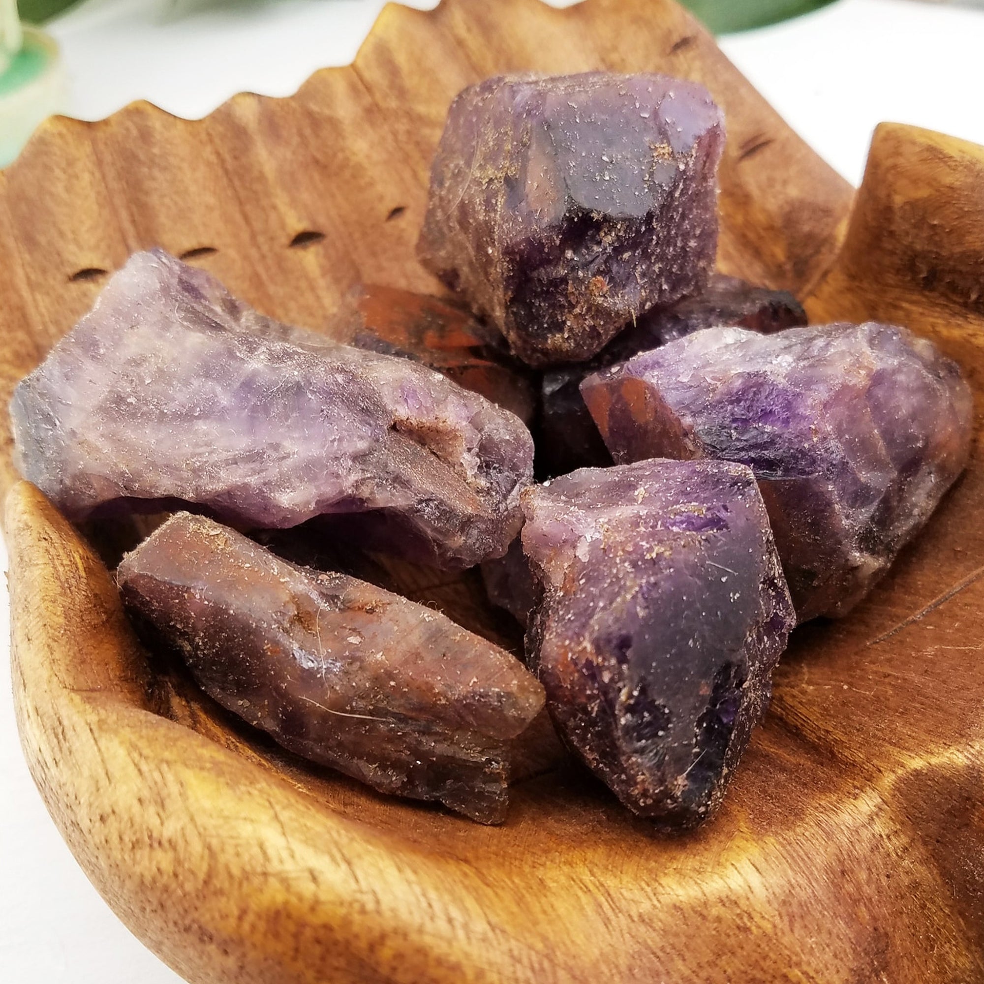 Raw Red Amethyst Crystals Natural Rough Gemstones - 2