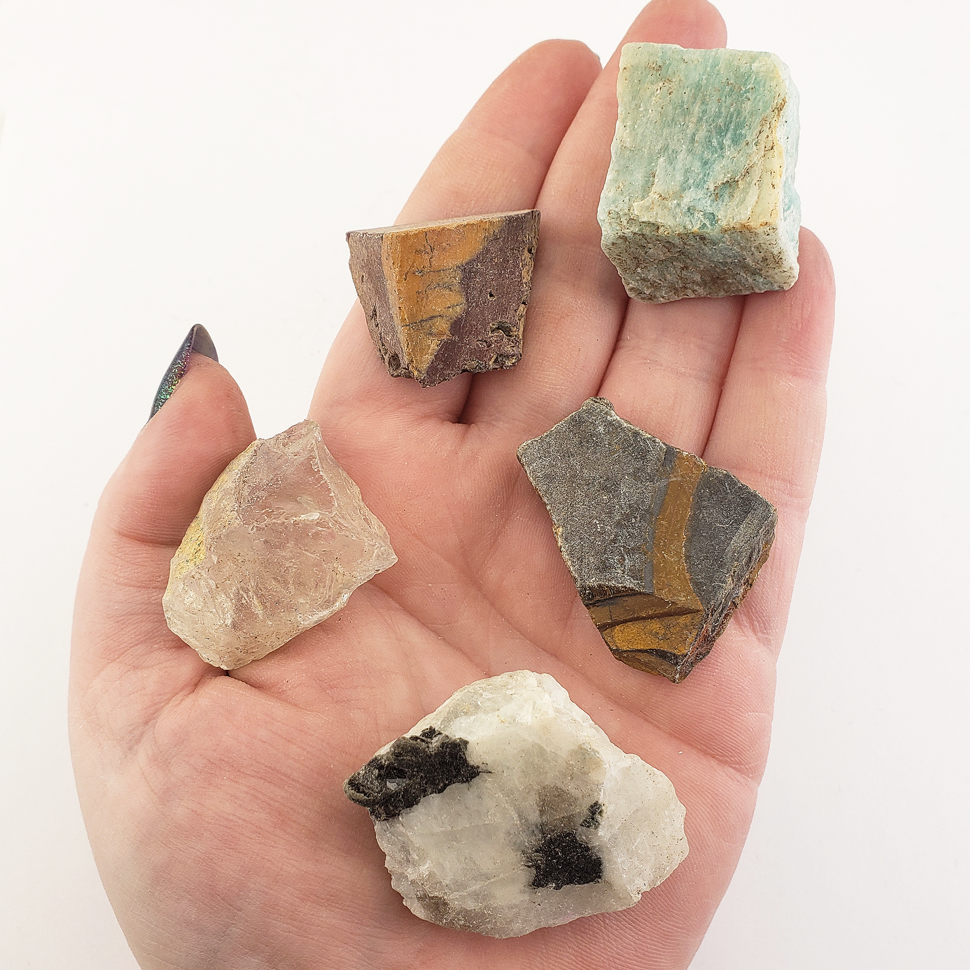 Mystery Healing Crystals Set | Natural Raw Gemstones for Crystal Healing, Rock Tumbler, &amp; Jewelry Making - 2