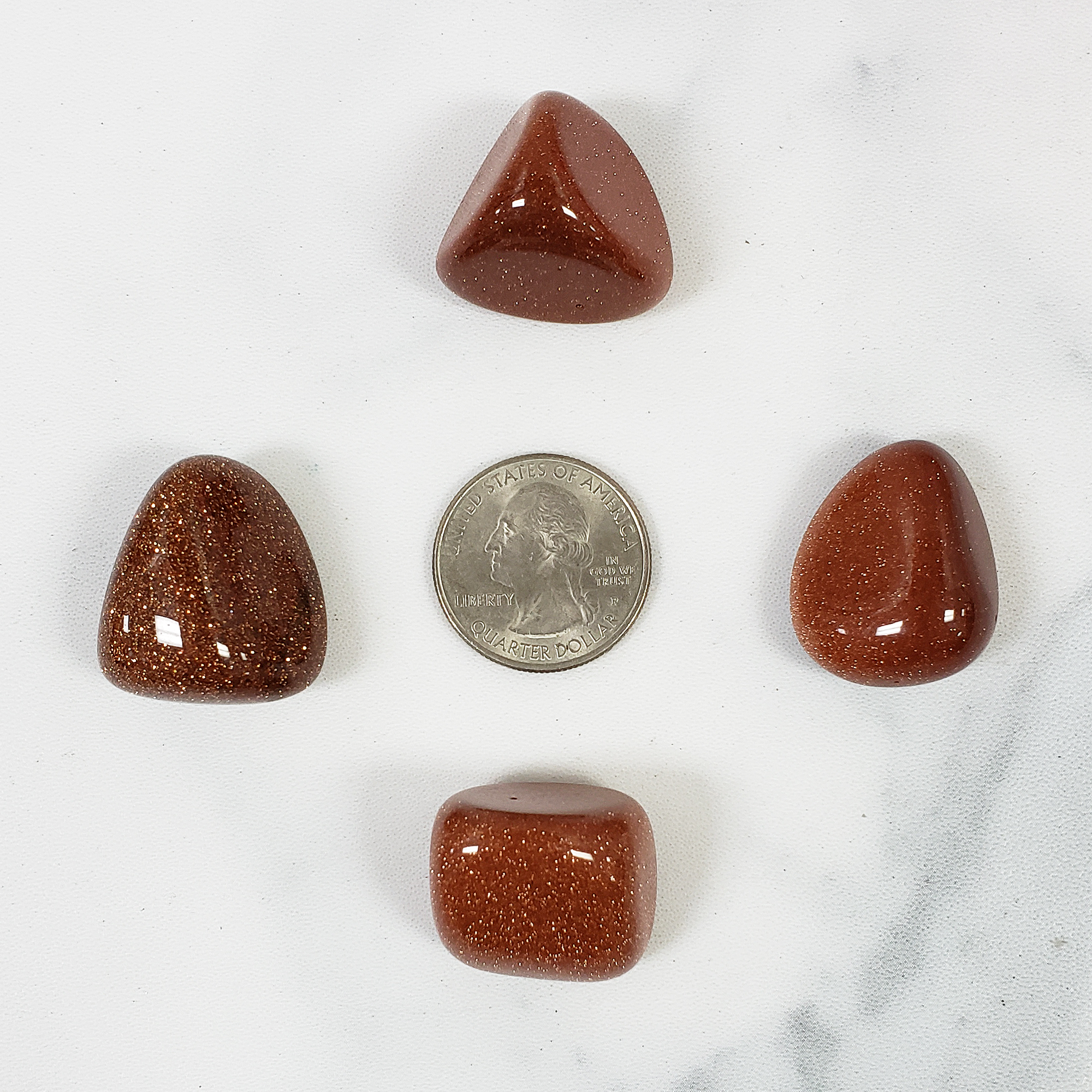 Red Goldstone Crystal Manmade Gemstone Tumbled Stone | One Stone - 4