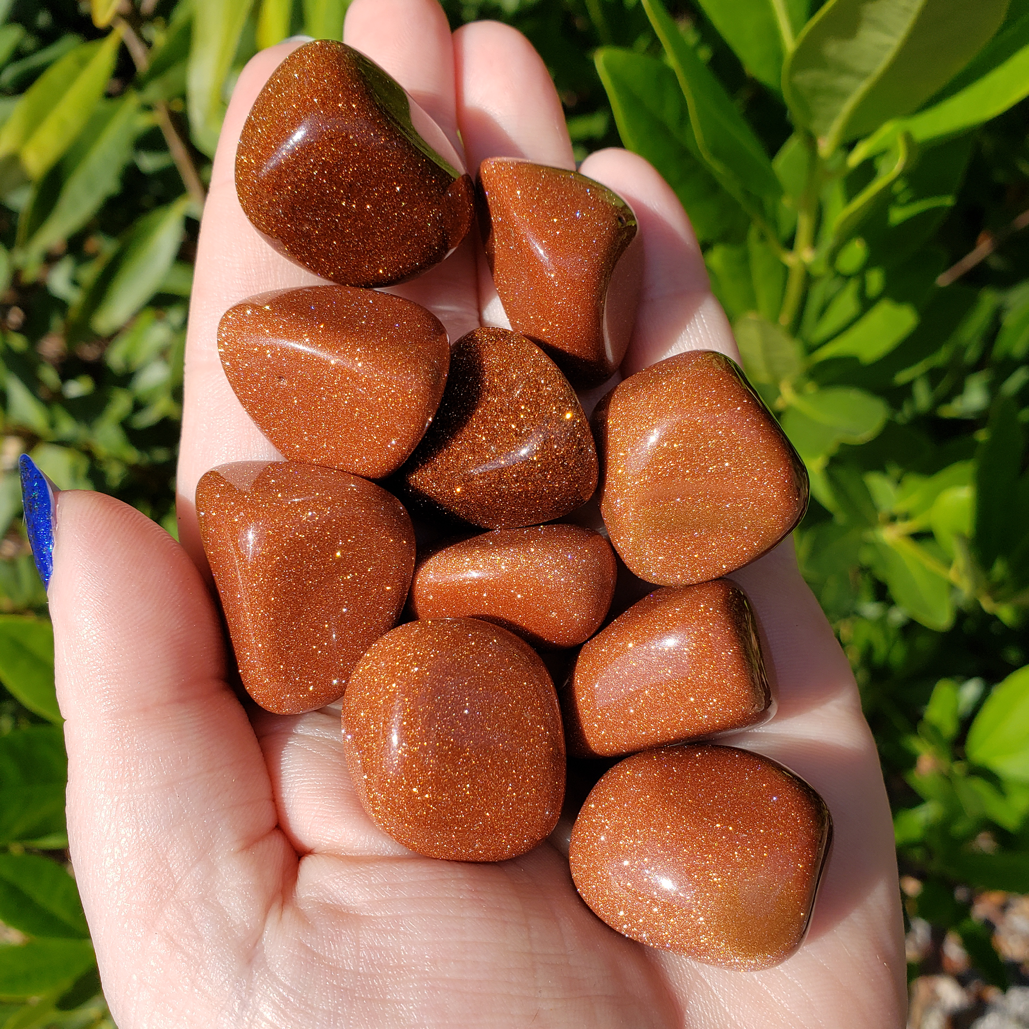 Red Goldstone Crystal Manmade Gemstone Tumbled Stone | One Stone- 5