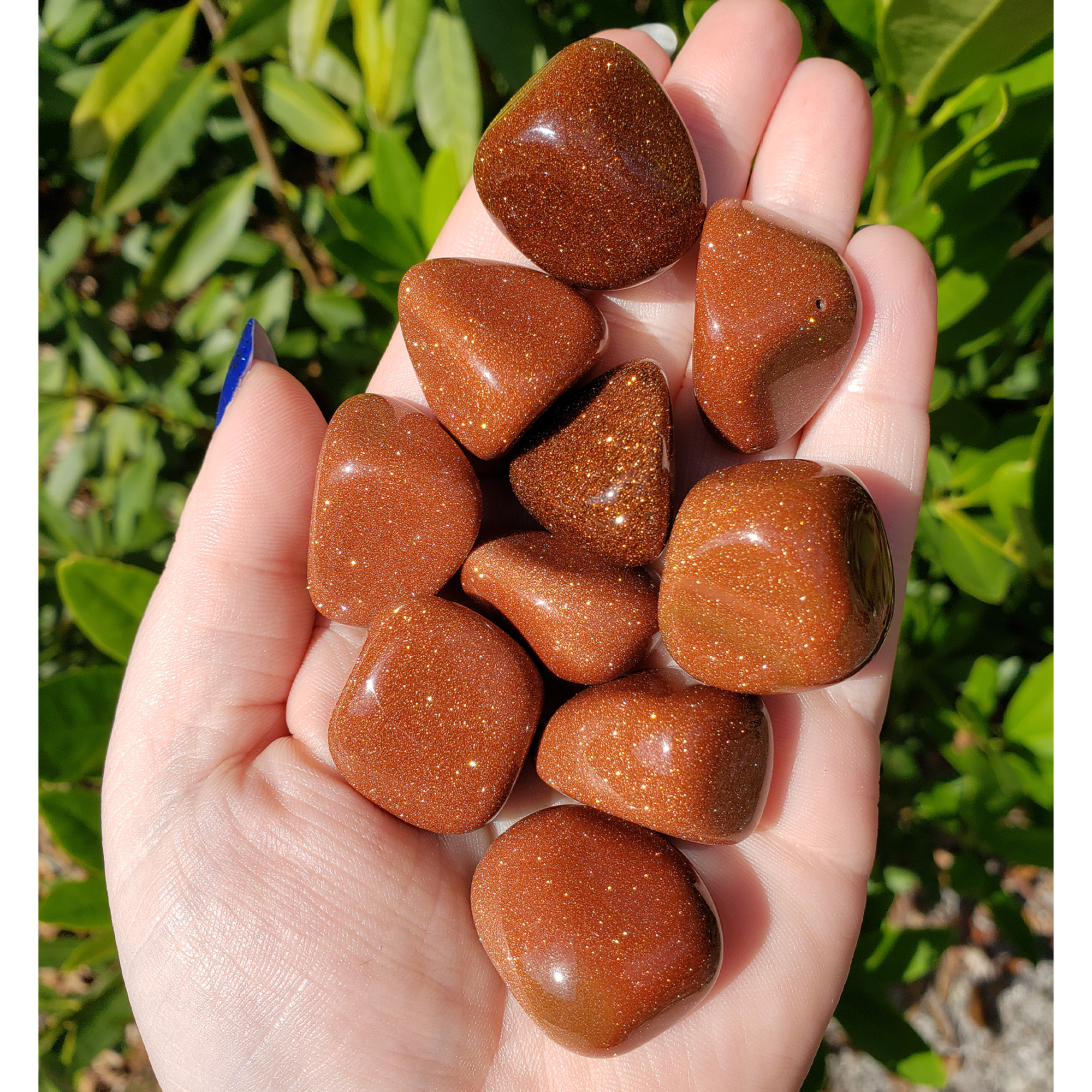 Red Goldstone Crystal Manmade Gemstone Tumbled Stone | One Stone - 8