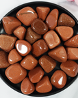 Red Goldstone Crystal Manmade Gemstone Tumbled Stone | One Stone