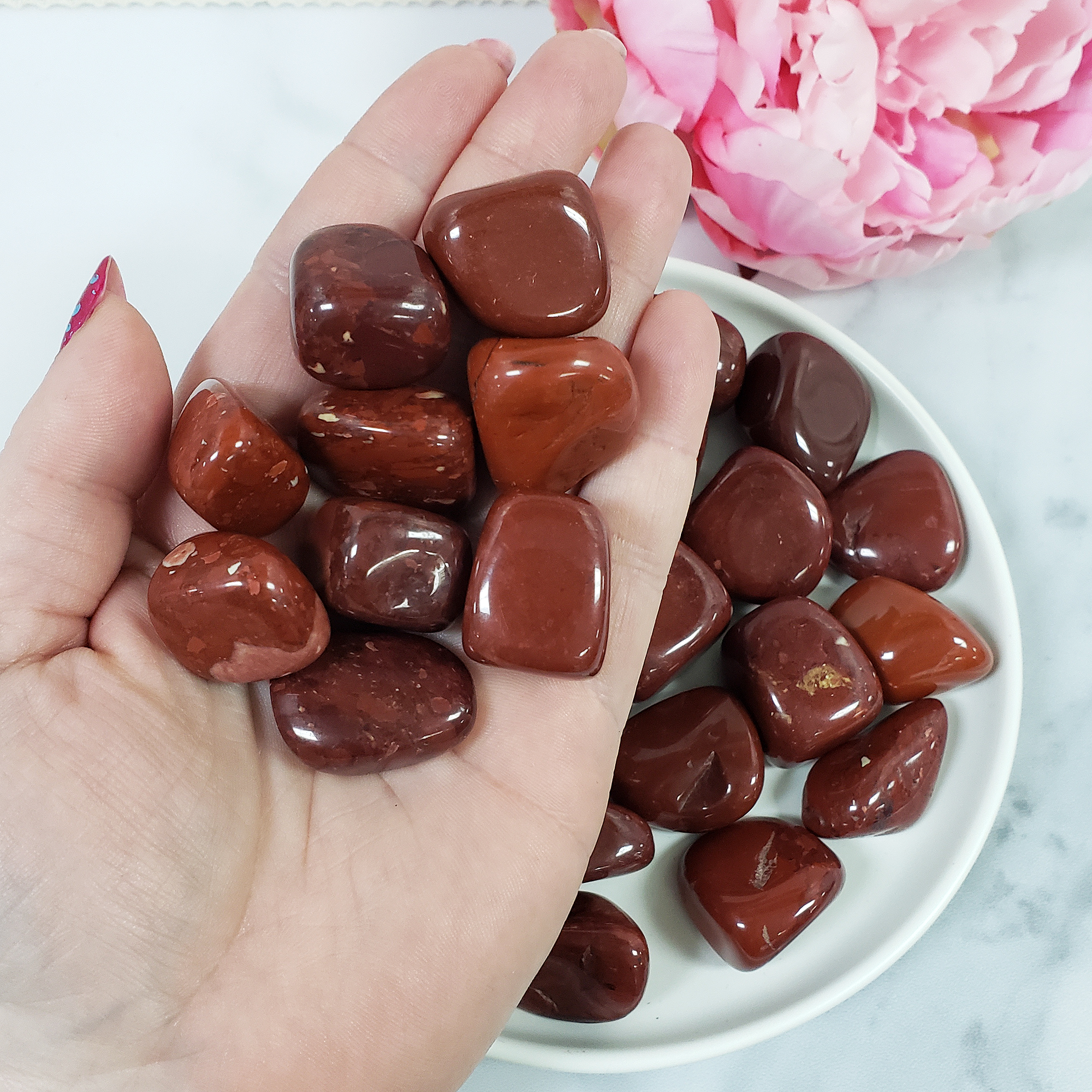 Red Jasper Crystal Natural Gemstone Tumbled Stone | One Stone - 2