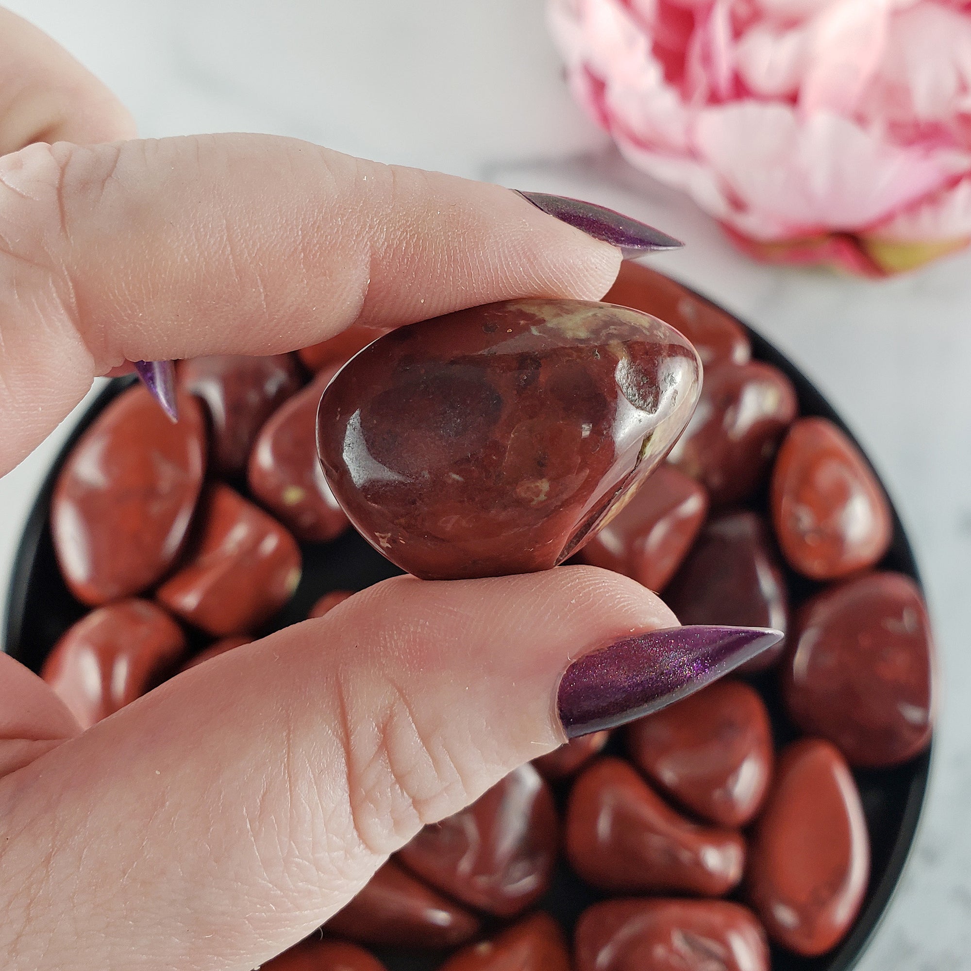 Red Jasper Crystal Natural Gemstone Tumbled Stone | Root Chakra Crystals