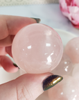 Rose Quartz Crystal Sphere Natural Gemstone Orb | 30 - 35mm - 6