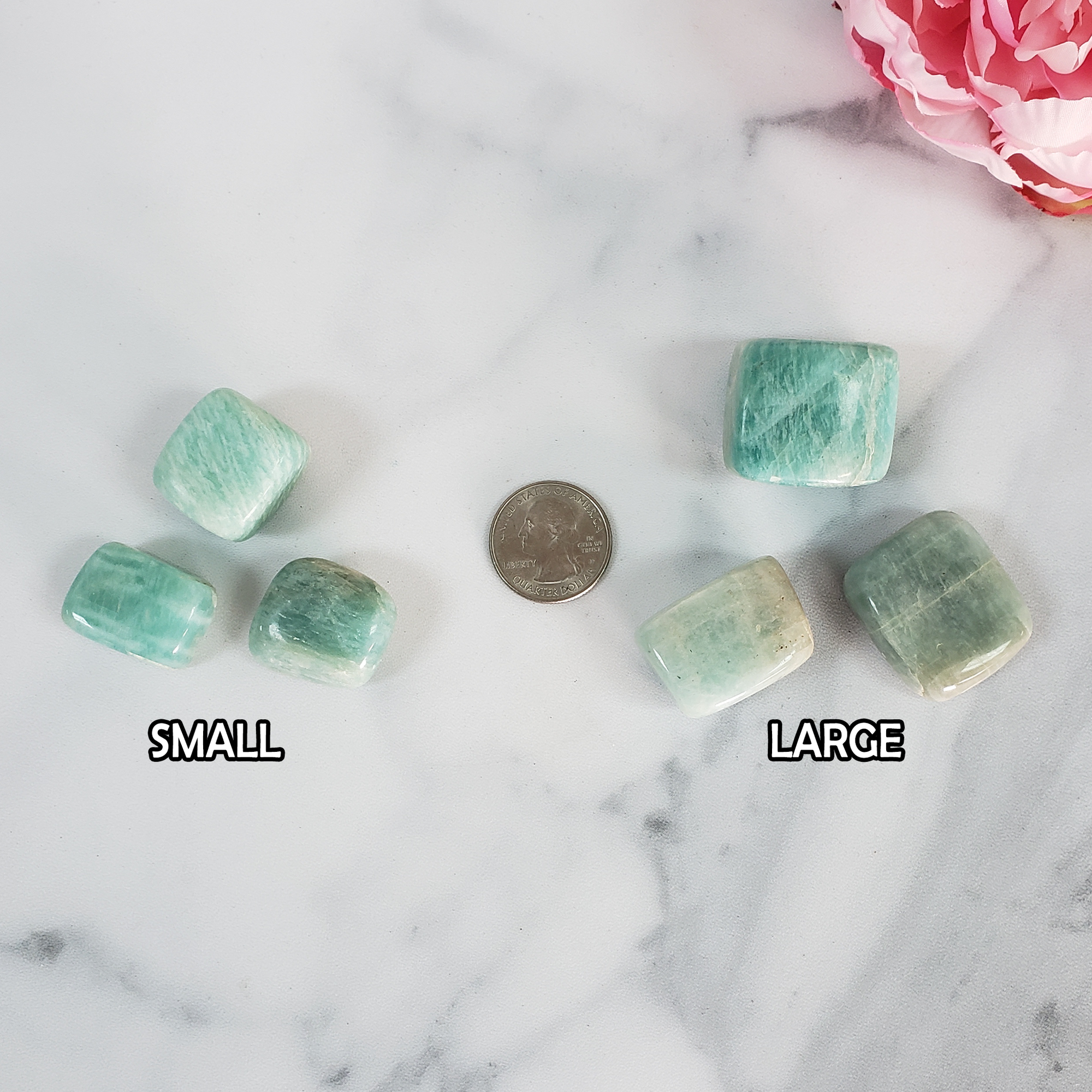 Amazonite Stone Natural Crystal Tumbled Stone Rounded Nugget | One Stone | Multiple Sizes - 3